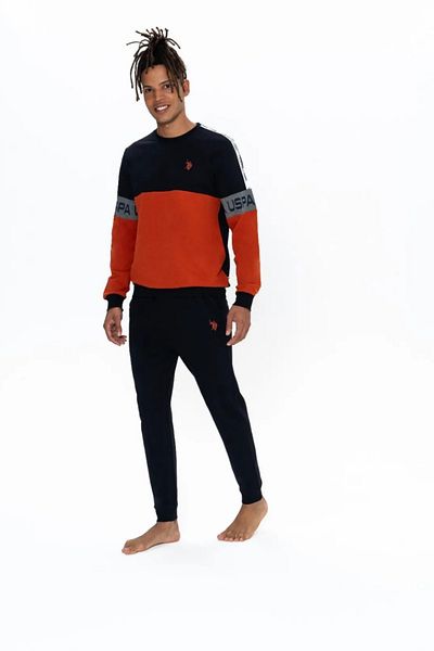 U.S. Polo Assn. Πόλο Ασν. Ανδρική φόρμα πιτζάμα 100% βαμβακερή 2 νήμα υφαντή 18825