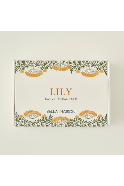 Bella Maison Lily Porselen 2'li Kahve Fincanı Seti Yeşil (90 cc)