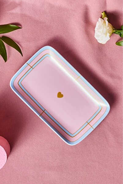 Karaca Talya Dikdörtgen Kayık Tabak 25 Cm Pembe
