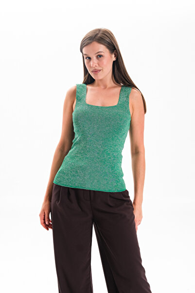 HayalGecesi Літня блискуча трикотажна блуза