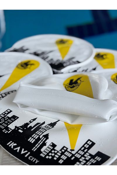 İKAVİ İkavi̇ City Printed Silicone Swimming Cap