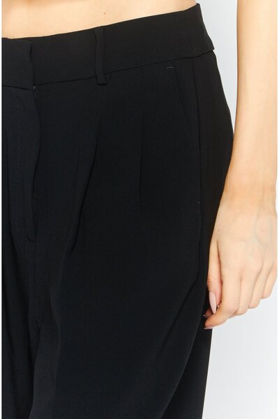 Michael Kors Women Regular Fit Plain Straight Leg Pants, Black