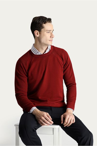 Kiğılı Crew Neck Slim Fit Slim Fit Patterned Cotton Knitwear Sweater
