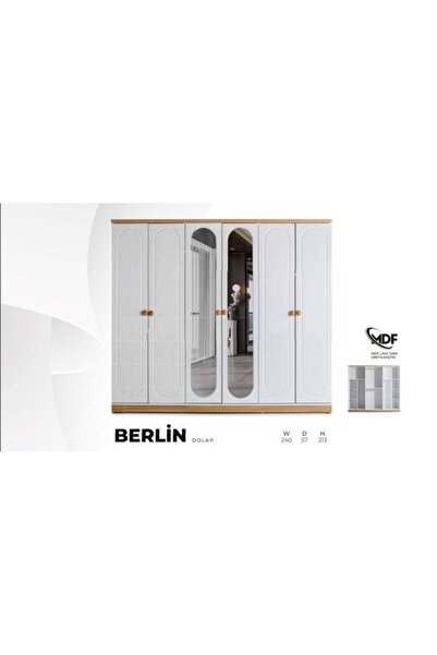 AYDINEV BERLİN MDF 6 KAPILI DOLAP