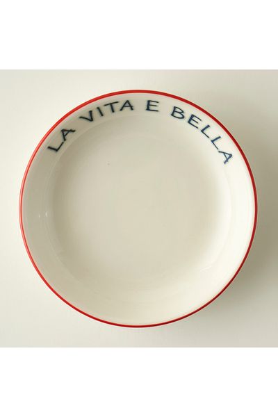 Bella Maison Large Presentation Bowl Line Porcelain Red (15 cm)