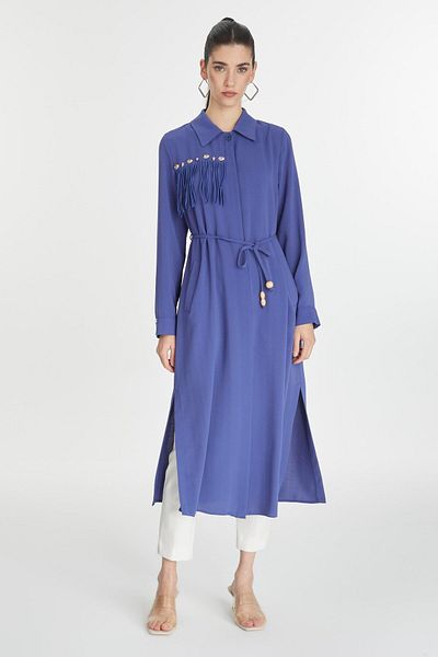 Zühre Κοχύλι με λεπτομέρεια με φούντες Violet Giy Wear 0234