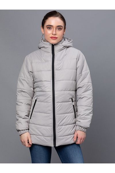 Kotty By Styli Solid Longline Hooded Puffer Jacket