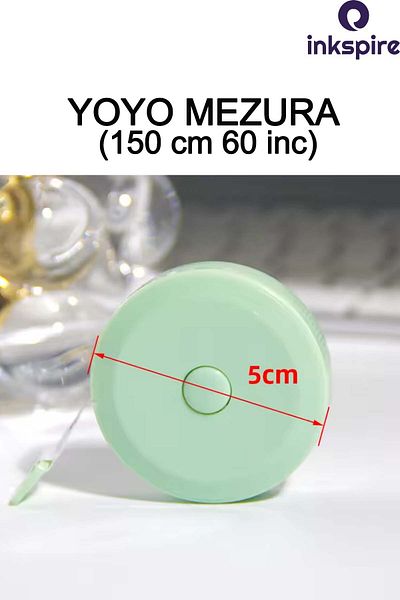 inkspire Mini Tape Measure Tape 1.5 Meters 1 Piece Green Color Automatic Pullable