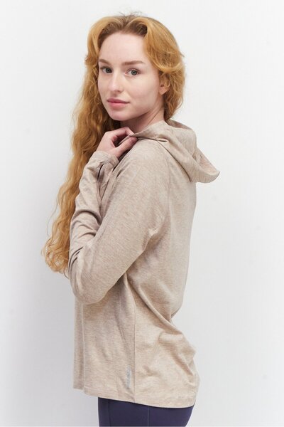 Head Women Sportswear Fit Long Sleeve Outdoor Hoodie, Brown Heather