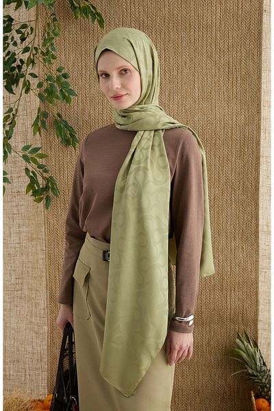 Fatma Atasoy Σάλι Wave Adaçayı Jacquard