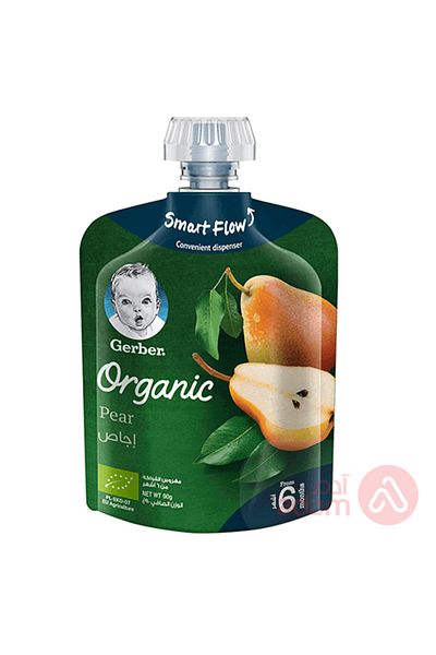 GERBER ORG PEAR 90GM +6M