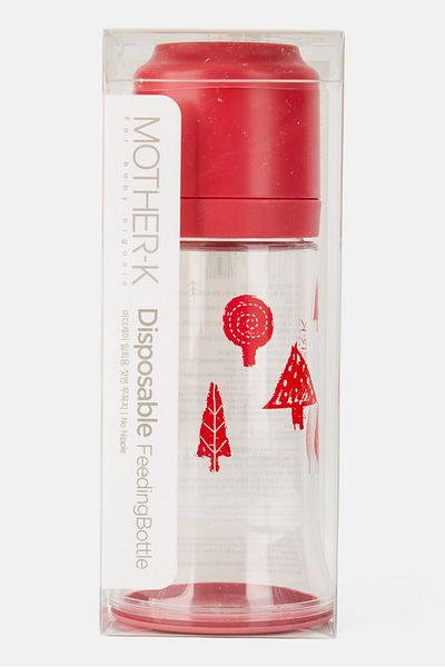 Mother-K Disposable Feeding Bottle, Red