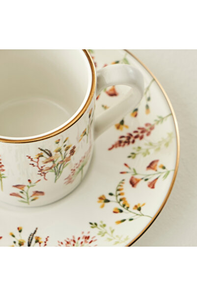 Bella Maison Flores Porselen 2'li Kahve Fincanı Seti (90 cc)