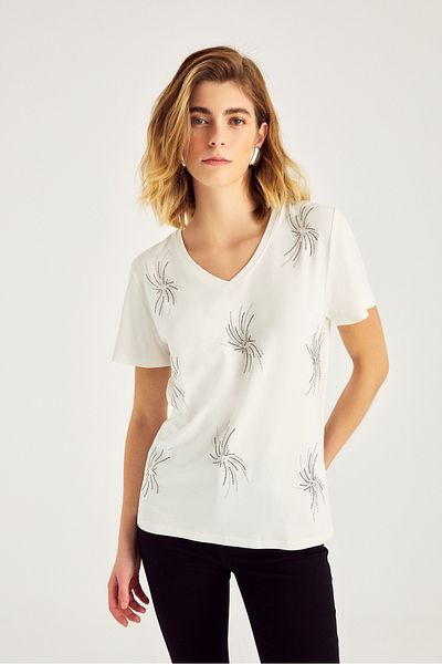 Naramaxx Stone Look V-Neck T-Shirt