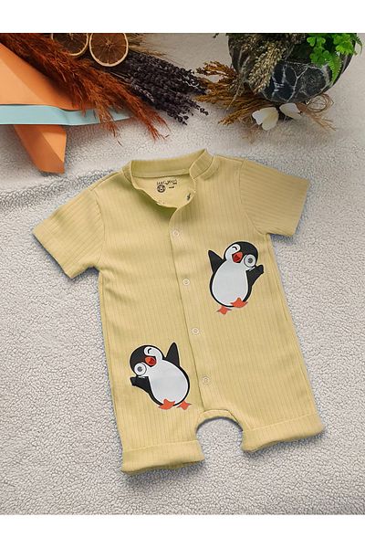 JAKC WAYS 100% Cotton Penguin Patterned Short Sleeve Shorts Jumpsuit / Baby Bodysuit / Children's Bodysuit