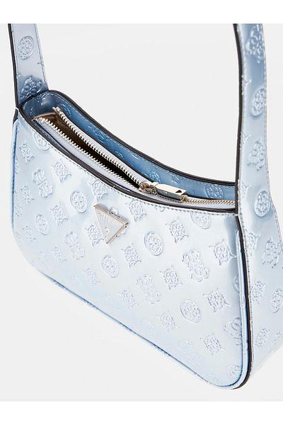 Guess Arnela Top Zip Shoulder Bag Women's Blue Shoulder Bag Hwtg9496170-Pbo