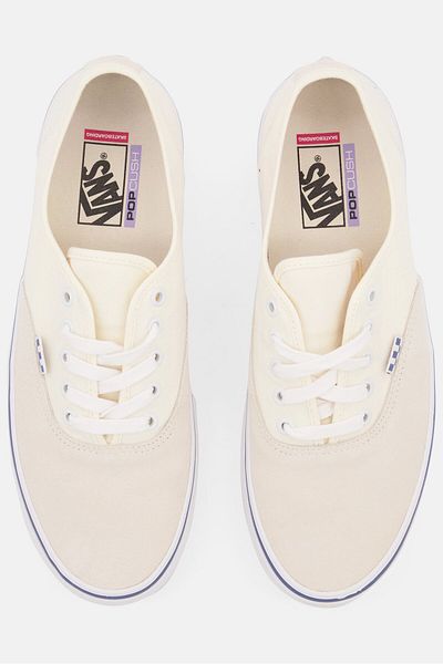 Vans Men Skate Authentic Lace Up Skate Shoe, Off White