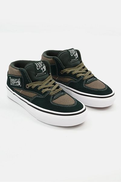 Vans Men Half Cab Lace Up Skate Shoe, Military Green
