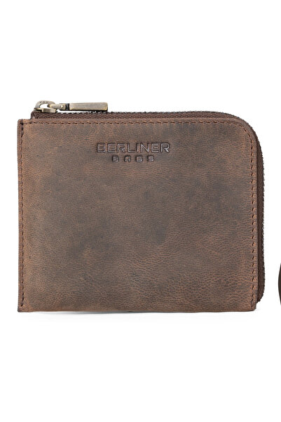 Berliner Bags محفظة مارك الجلدية للعملات المعدنية للجنسين، محفظة صغيرة الحجم عتيقة