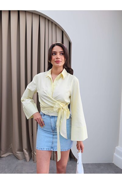 ESRAHELVACI Yellow Lacing Detailed Shirt