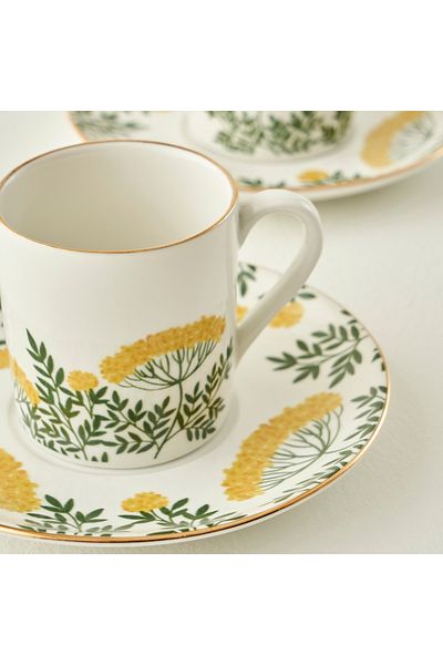 Bella Maison Set of 2 Coffee Cups Lily Porcelain Green (90 Cc)