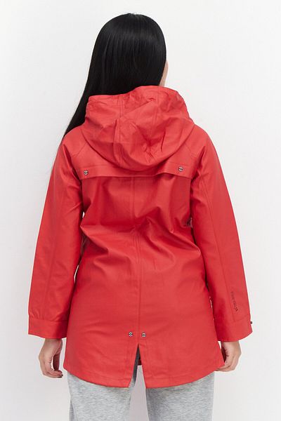Trespass Women Plain Hooded Rain Coat, Red