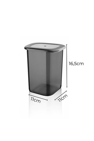 Nandy Home Set of 6 Anthracite Unbreakable Storage Containers 6X1.2 Lt. Economical