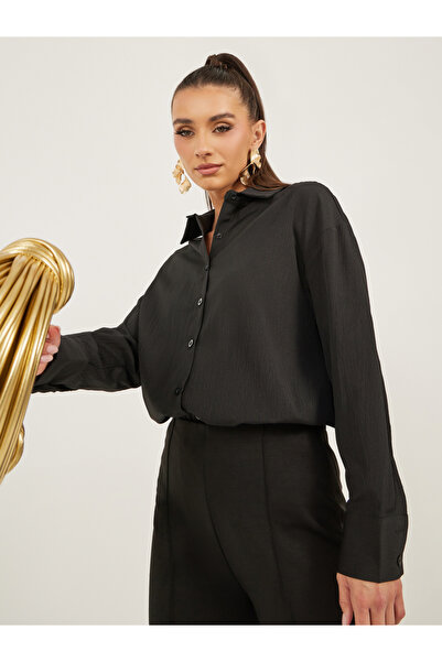 Styli قميص كبير الحجم بأكمام طويلة ومحكم