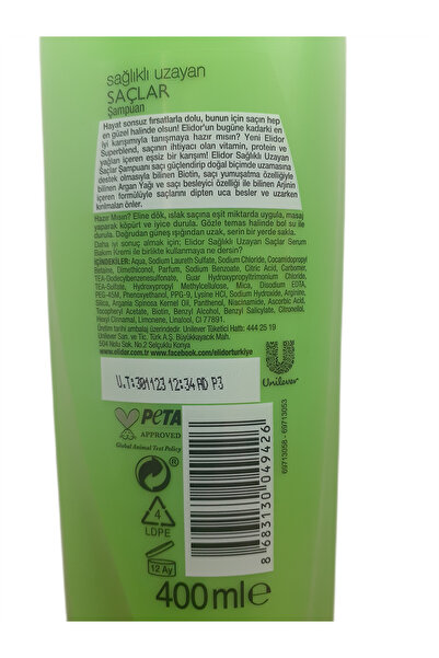 Elidor SAĞLIKLI UZAYAN SAÇLAR İÇİN ŞAMPUAN 400 ML X 6 ADET