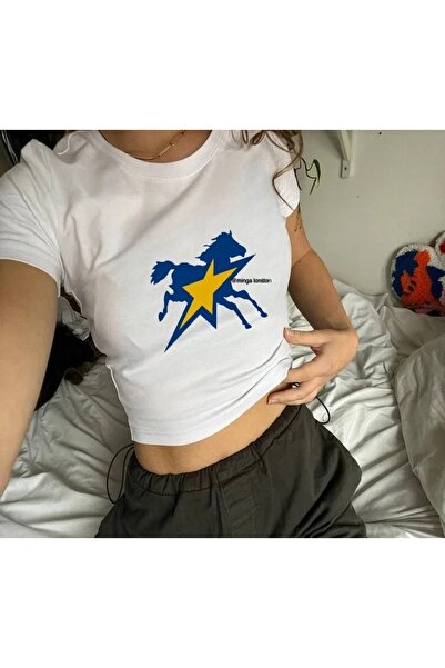 Minga London Bluza sa kratkim rukavima sa slikom konja sa belom zvezdom - min...