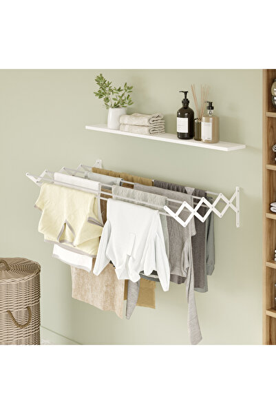 Magic Dryer Çelik Gövde Akordiyon Çamaşır Kurutmalık - Duvara Monte, 9 Gözlü,...