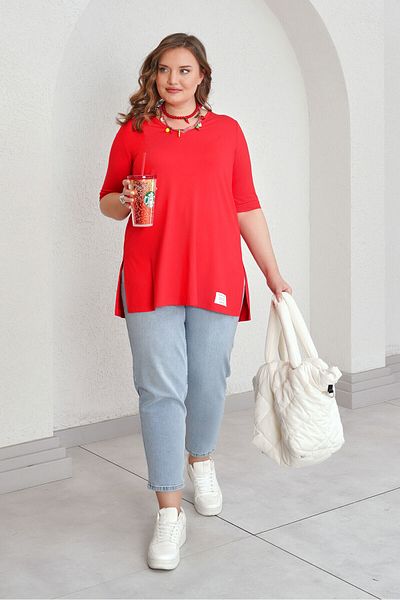 Büyük Moda V-NECK DUMPED BASIC TEE