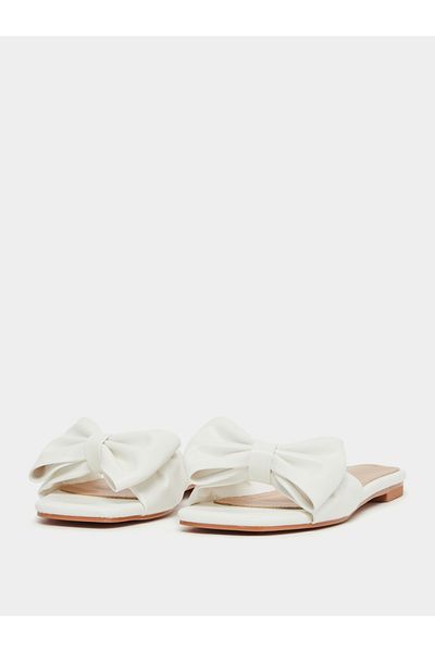 Styli Ribbon Accent Flat Sandals