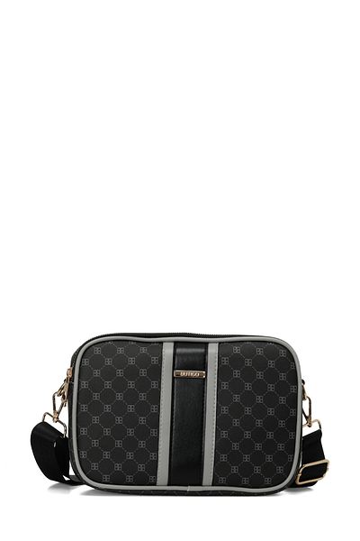 Butigo Dámska crossbody kabelka Mng Serit Dty Cprz 4Pr čierna