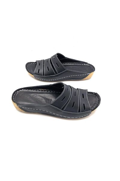 UMUT AYAKKABI İlgen Genuine Leather Orthopedic Comfortable Lightweight Soft Women's Slippers