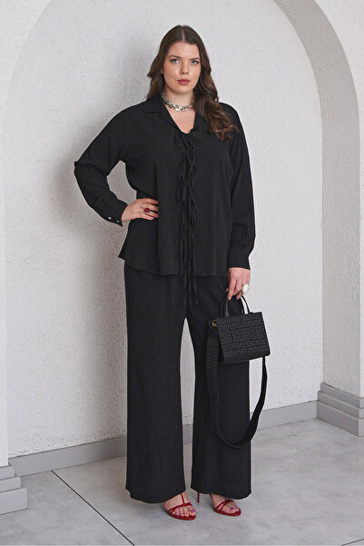 Büyük Moda ΣΕΤ ΚΑΤΩ ΚΑΤΩ ΜΕ ΛΕΠΤΟΜΕΡΗ ΚΟΡΔΟΝΙΑ - ΕΠΙΣΤΡΩΜΑ