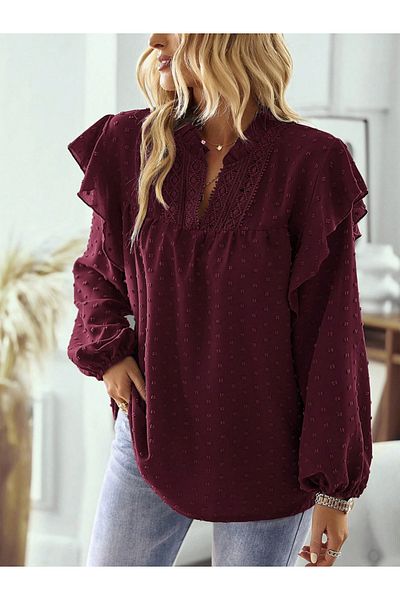 Diva By Styli Long Sleeve Details V Neck Top