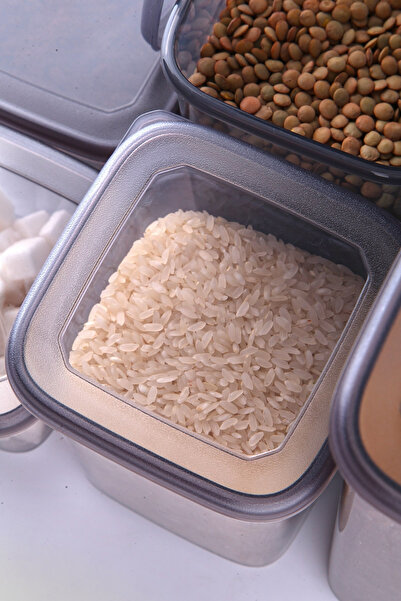 Nandy Home Set of 12 Anthracite Economical Unbreakable Storage Containers with Labels 6X0,5/6X1,2 Lt.