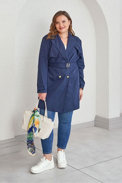 Büyük Moda Cotton Short Trench Coat