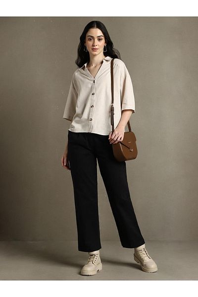 Dennis Lingo By Styli Straight Fit Mid-Rise Trousers