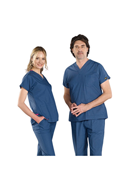 ÇİZGİ MEDİKAL PETROL MAVİ Dr Greys Scrubs (Terikoton/İnce Kumaş) t100