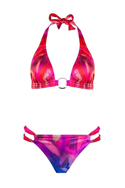 AYYILDIZ Σετ μπικίνι με μοτίβο φούξια 4630