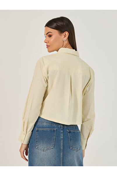 Styli Sold Long Sleeves Cropped Boxy Fit Shirt