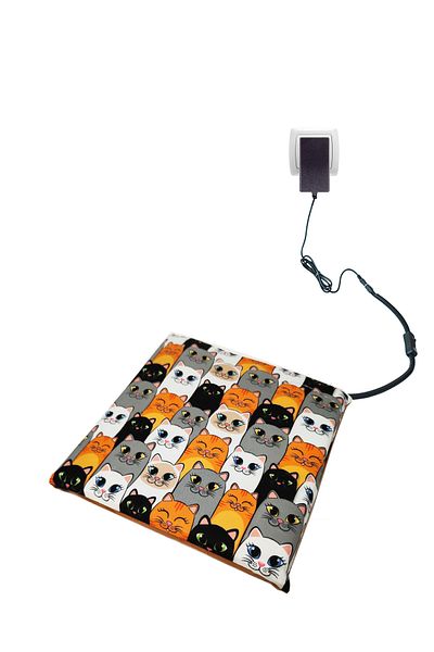 POWERTEC Cat Dog Cushion with Heater Cat Warmer Cushion Heated Cat Cushion 12Volt 45X45Cmx4Cm