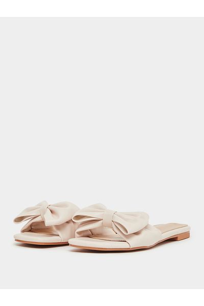 Styli Ribbon Accent Flat Sandals