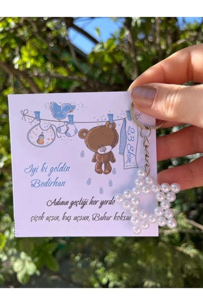 HEN GSM 15 Pieces Wedding Kina Wedding Sunnet Mevlid Star Keychain