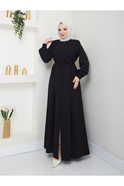 SG SARİALGİYİM YENİ SEZON KALİTELİ ÖZEL KUMAŞ ŞIK TASARIM HAKİM YAKA YAZLIK FERACE