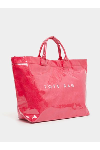 Styli Red Glossy Tote Bag