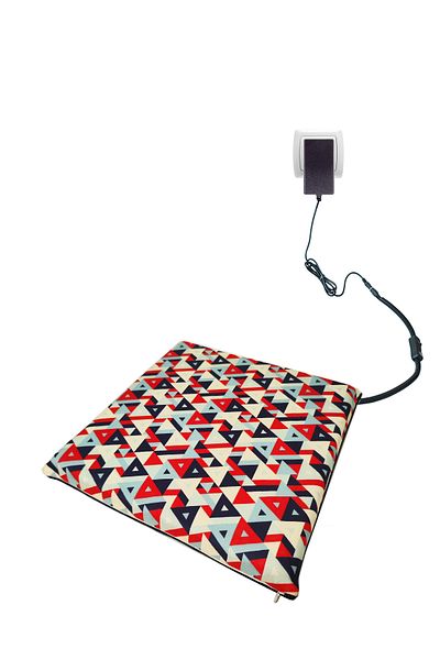 POWERTEC Cat Dog Cushion with Heater Cat Warmer Cushion Heated Cat Cushion 12Volt 45X45Cmx4Cm