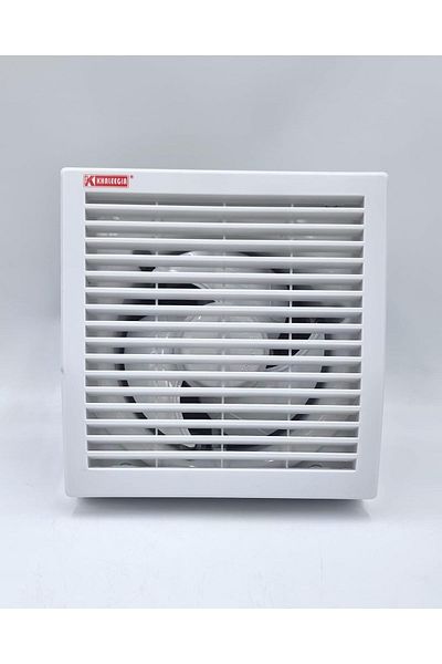Generic KHALEEGIA K-F6 6-Inch Square Ventilating Fan Auto Single Shutter Glass Block Window Panel